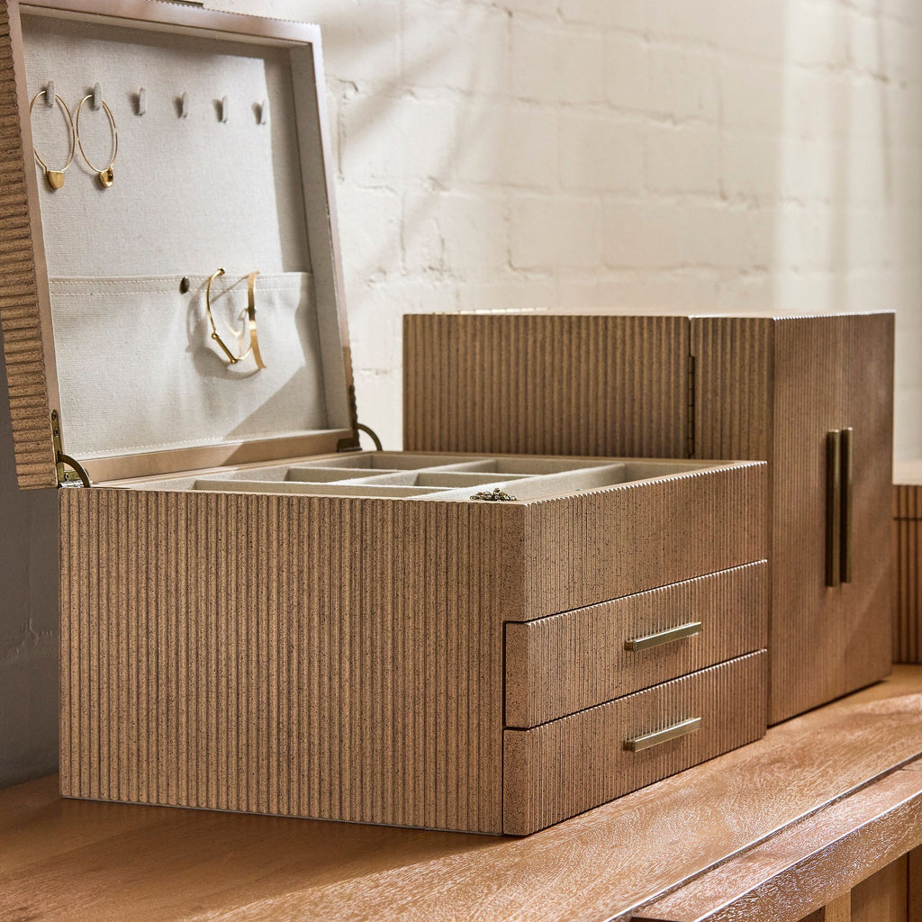 Modern Fluted Jewelry Boxes