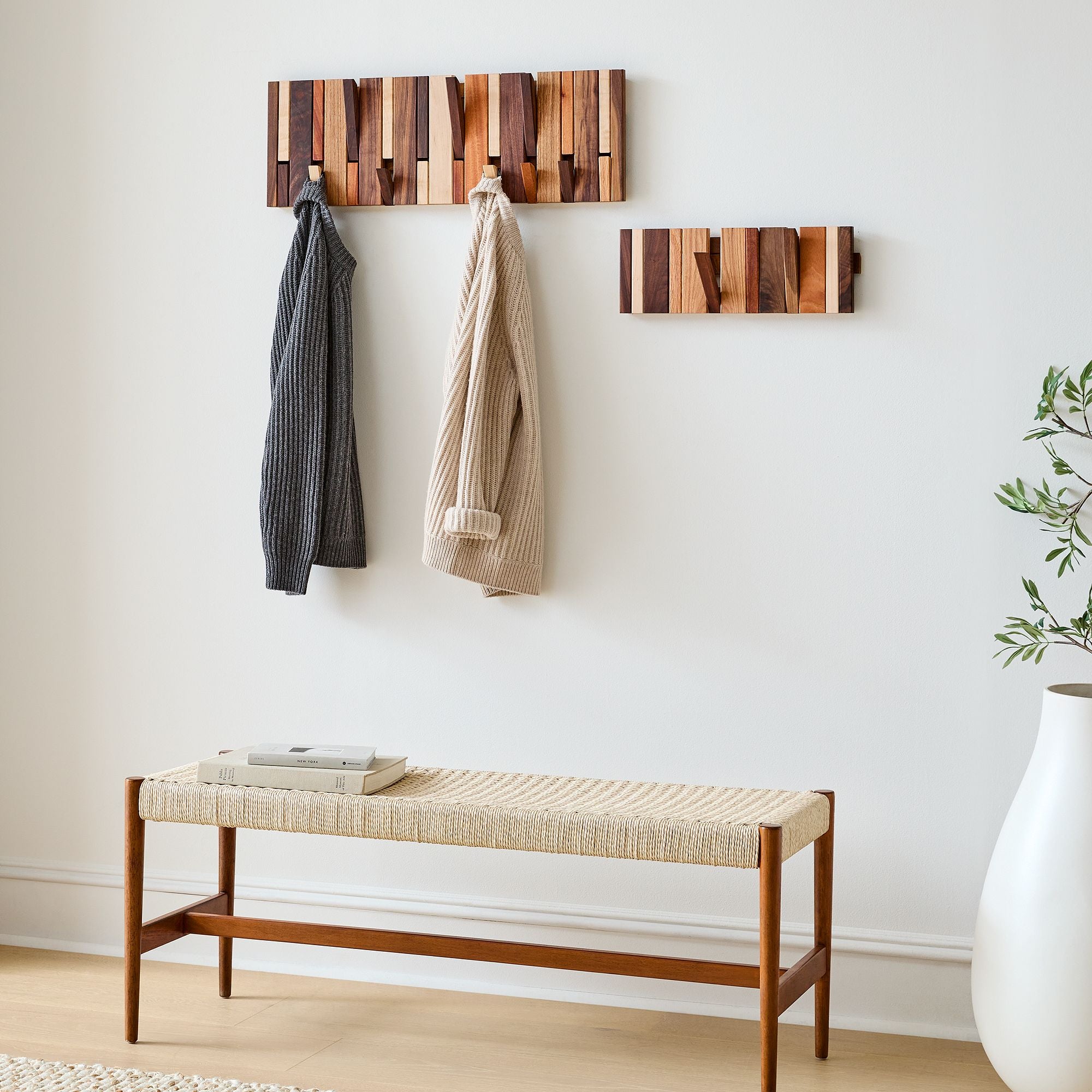 StoneWon Designs Co. Hardwood Piano Key Hook Rack