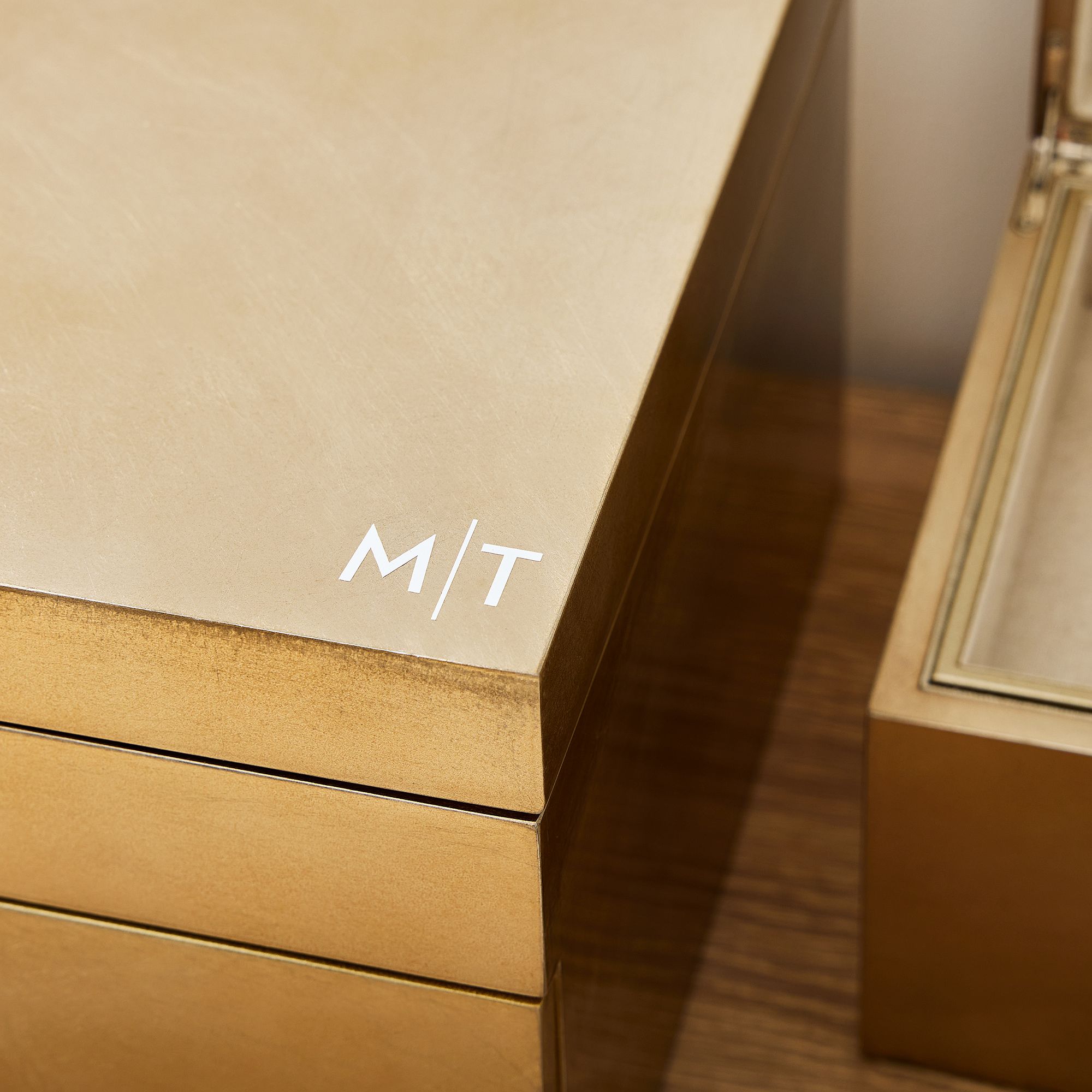Mid-Century Champagne Lacquer Jewelry Boxes
